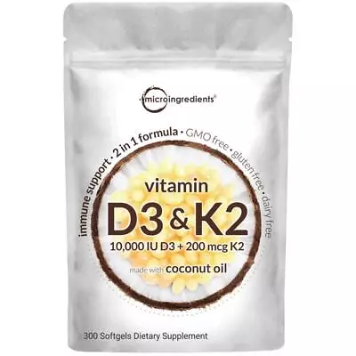 Vitamin D3 K2 Supplement Softgels • $31.15