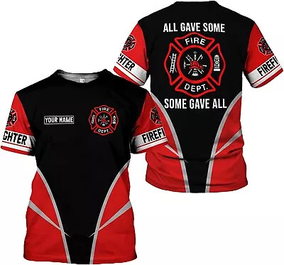 Personalized Firefighter Shirt Custom Name Fire Man Firefighter Gift Tshirt 3D S • $35.99