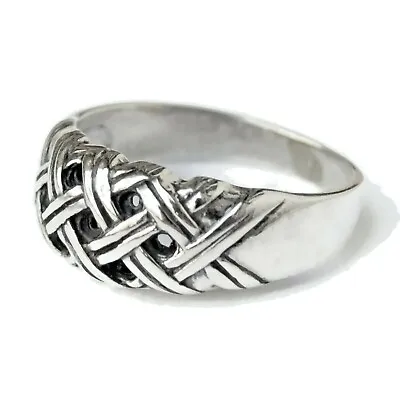 925 STERLING SILVER Braided Celtic Knot Ring Norse Viking Jewelry HANDMADE • $30.51