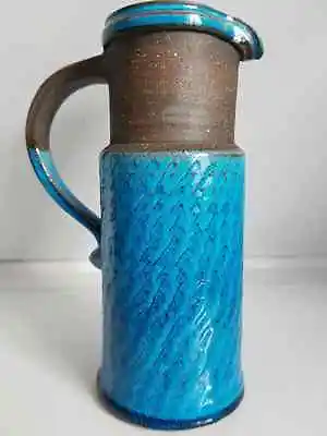 Vtg Mid Century Modern NILS KAHLER Kähler Denmark Danish Pottery Blue Glaze Jug  • $248.85