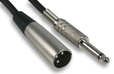 3M METRE XLR MALE TO 1/4  6.35mm 6.33MM Mono JACK LEAD Mic Microphone Cable • £8.99