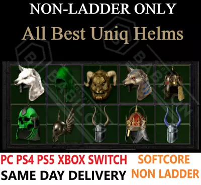 ✅PC PS4 PS5 XBOX SWITCH✅NON-LADDER All Uniq Helms DIABLO 2 RESURRECTED D2R ITEMS • $1.60