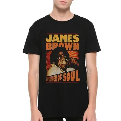 James Brown Godfather Of Soul Black T-shirt Size S-5XL FQ13697 • $8.99