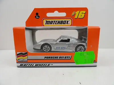 1999 Matchbox German #16 Porsche 911 GT1 (Silver) In Box • $19.99