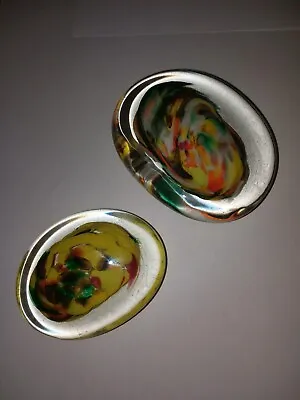 2 X Mdina?? Pebble Paperweights.  FREE UK P&P • £14.99