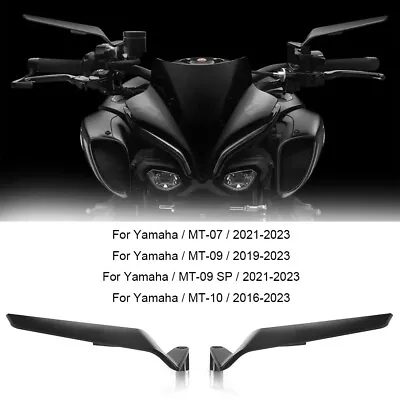 Rearview Mirror Adjustable Winglet Invisible Mirrors For YAMAHA MT10 MT09SP MT07 • $139.99