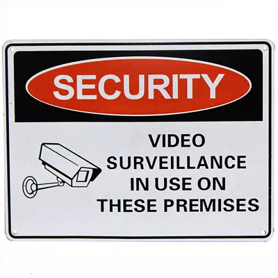 Warning Security Notice Sign Video Surveillance In Use 200x300mm CCTV Safety • $14.80