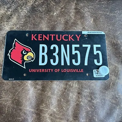 Kentucky University Of Louisville  License Plate Graphic Cardinals Tag B3N 575 • $21.95