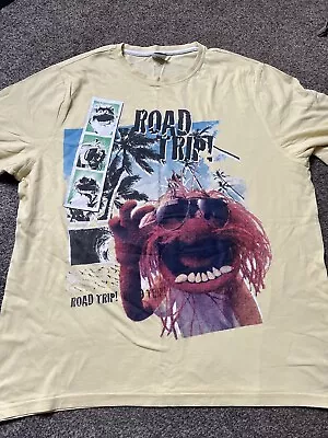 Disney Men’s Muppets Animal Yellow Short Sleeved T-shirt - Size: XL  • £0.99