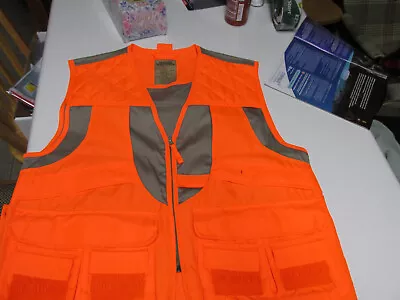 $19.99 • Buy Master Sportsman Large Hunter Tan Blaze Orange Shooting Vest Bird Hunting USA