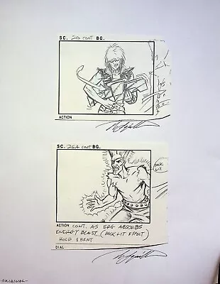 X-Men Animated Series Frank Squillace Production Hand Drawn Storyboard Pg MARVEL • $15