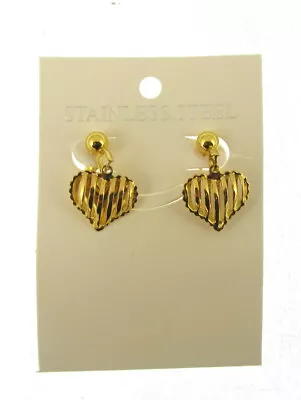 Stainless Steel Love Heart Women Drop Dangle Earrings Stud  Jewelry O1 UK • £2.50