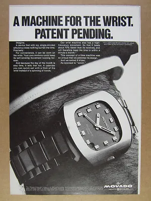 1969 Movado Kingmatic Video HS360 Watch Photo Vintage Print Ad • $8.29