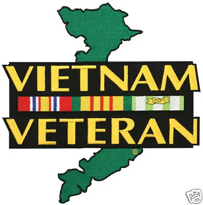 Vietnam Veteran  Ribbon Embroidered 9  Jacket Patch • $39.99