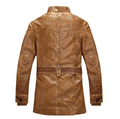 $91.53 • Buy Duolino Classic Leather Jacket Real Leather