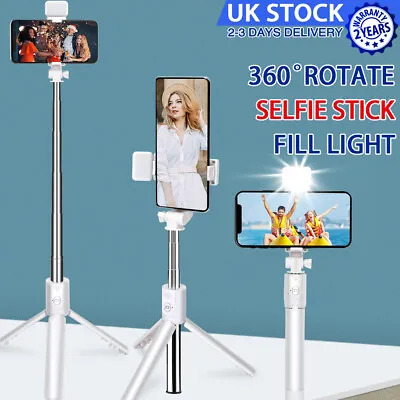 Universal Extendable Bluetooth Wireless Selfie Stick Tripod Foldable For IPhone • £6.58
