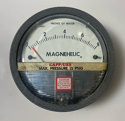 Dwyer Magnehelic 2008 C Differential Pressure Gauge 15 PSIG • $19.99