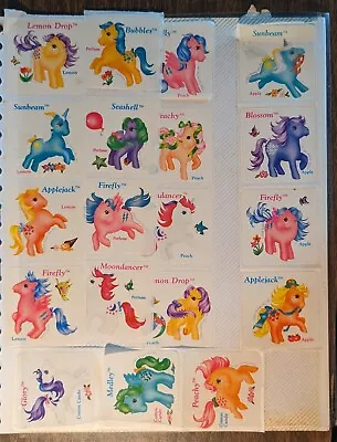 Vtg 1984 My Little Pony Hasbro Scrap Book Album Stickers Lot Of 19 Stickers • $22.27