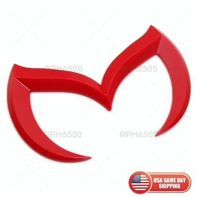 Universal Mazda 3D Red Bat Batman Style Logo Emblem Badge Sticker Decal Sport • $8.99