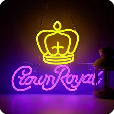 Crown Beer Neon Sign Light Up Signs For Man Cave Sports Bar Pub Beer Store Pa... • $78.39