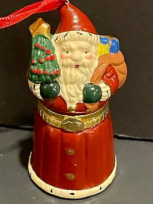 Vintage Hallmark Keepsake Christmas Ornament Santa Hinged Trinket Box 1998 • $10