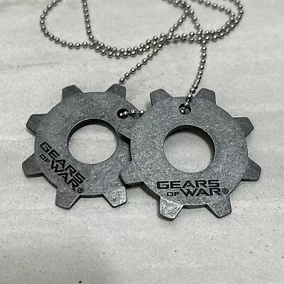 Microsoft XBOX Gears Of War Metal COG Dog Tags Necklace Chain -2016 Official • $39.95
