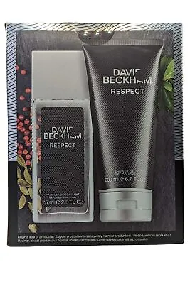 Respect Parfum Deodorant Spray 75ml Gel 200ml David Beckham Mens Fragrance Set • £10.49