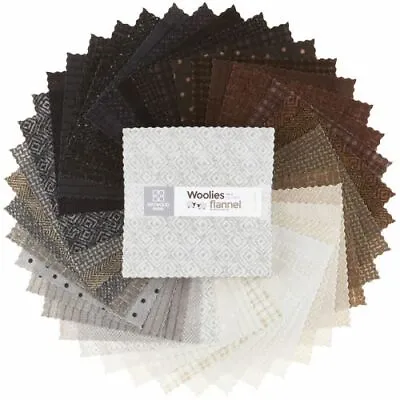 Woolies Flannel By Maywood Studio - Neutrals Vol 2- Charm Pack • $13.95