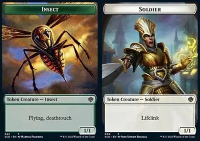 MTG Insect / Soldier Double Sided Token [Starter Commander Decks 2022] • £1.50