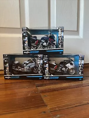 Diecast Motorcycle Maisto 1:18 Authority Police  Motorcycle Lot BMW R 1200RT X 3 • $39.99