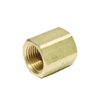 1/2 Npt Female Straight Coupling Brass Pipe Fitting Air Water Oil Gas Fuel • $7.98