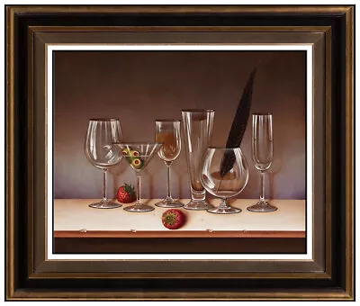 Mario Jung Original Painting Oil On Board Signed Interior Framed Still Life Art • $2995