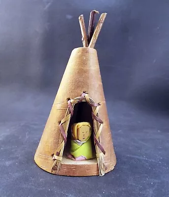 Vintage Native American 'indian Trading Post' Birch Bark Teepee Wigwam • £30