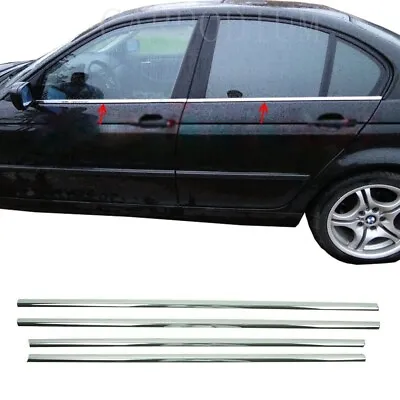 Chrome Windows Sill Trims 4 Pcs Stainless STEEL BMW 3 Series E46 Sedan 1998-2005 • $39.90