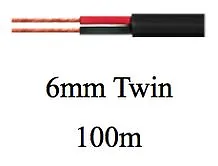 $349 • Buy TYCAB 6mm Twin Core Sheathed 100 Metre Automotive Cable 50 Amp Car Truck Trailer