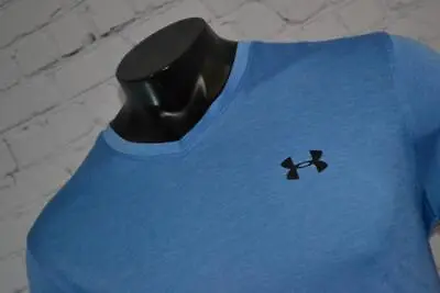 46746-a Under Armour Gym Shirt Workout V-Neck Loose Fit Blue Size Large Mens • $22.99