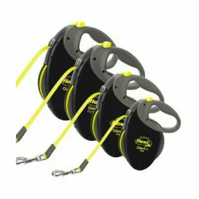 Flexi Giant Dog Lead Retractable Extending Neon Tape Medium Large XL 8m & 10m • £35.99