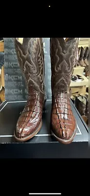 Lucchese BOOTS SIZE 9D 1883 Men's Handmade SIENNA Croc/Caiman Hornback ROUND • $800