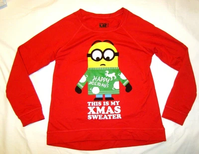 $15.99 • Buy RARE DESPICABLE ME MINION This Is My Christmas Xmas Sweater SHIRT Womens XL