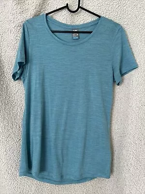 ICEBREAKER Cool Lite Merino Wool Women's Base Layer Blue T-Shirt Size Medium • £39.95