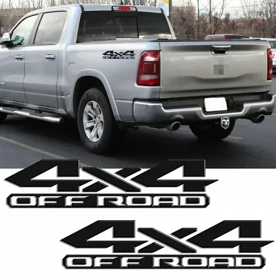 2x Black 4X4 Off Road Truck Bed Decal Vinyl Sticker For Dodge RAM 1500 2500 3500 • $9.99