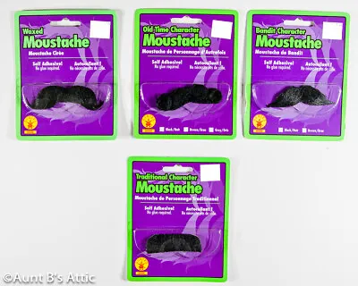 Mustache Assorted Style Blk Synthetic Hair Fiber Costume Facial Disguise • $4.49