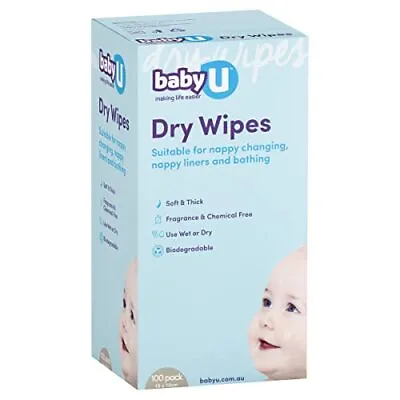 $14 • Buy Baby U Dry Wipes, White, 100 Count