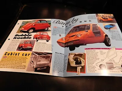 Micro Cars Messerschmitt TG500 Bond Bug Literature Brochure Photo Poster • $5