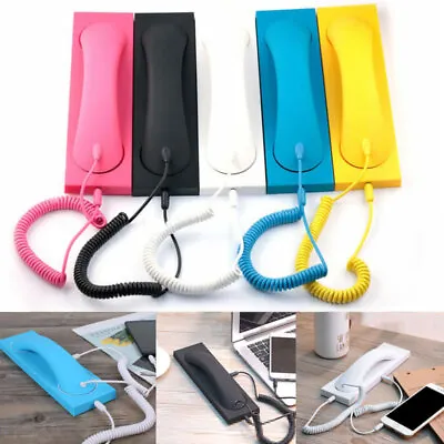 3.5mm Retro Radiation Proof Telephone Handset Phone Receiver For Android IPhone • £13.99