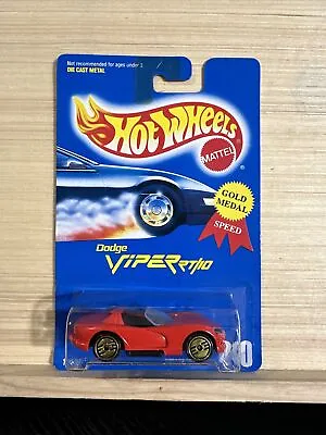 1992 Hot Wheels Blue Card Dodge Viper RT/10 Collector 210 Gold Medal Speed • $2.93