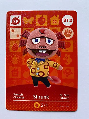 312 Shrunk Series 3 Animal Crossing Amiibo Card #312 Authentic ACNH • $1.90