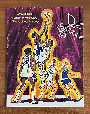 Vintage 1972 Aba Basketball All-star Game Banquet Program  @ Louisville Kentucky • $24