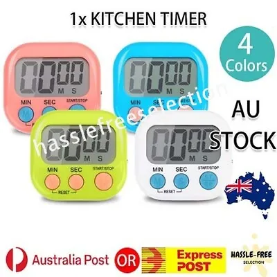 Magnetic Kitchen Timer Digital Alarm Count Down Sport Clock Cook Stick Large • $5.49