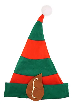 Childrens Elf Red Green Hat With Ears Christmas Fancy Dress Xmas Santa Helper Uk • £2.99